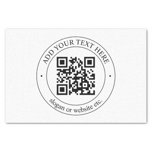 Upload Your Own QR Code  Customizable Text Tissue Paper