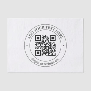 Upload Your Own QR Code & Customizable Text Tissue Paper