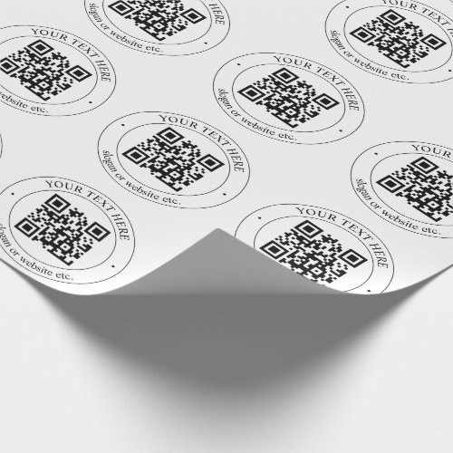 Upload Your Own QR Code  Customizable Text Wrapping Paper