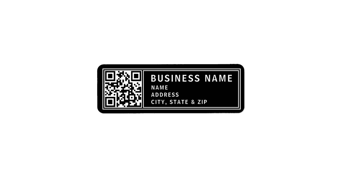 Upload Your Own QR code | Modern Return Address Label | Zazzle