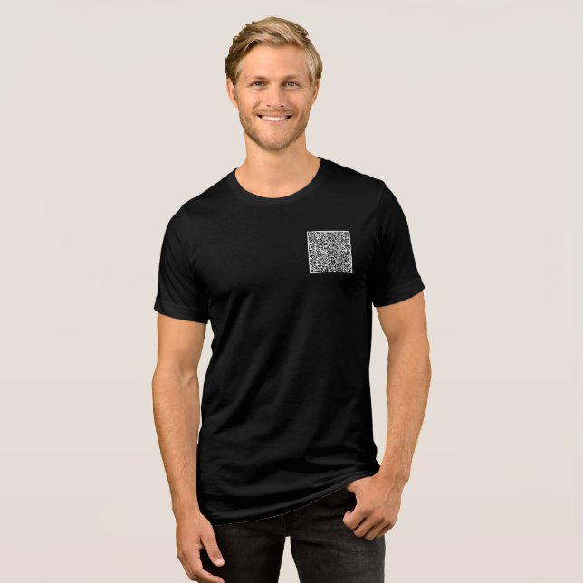 Upload Your Own QR Code Personalized Tri-Blend Shirt (Front Full)
