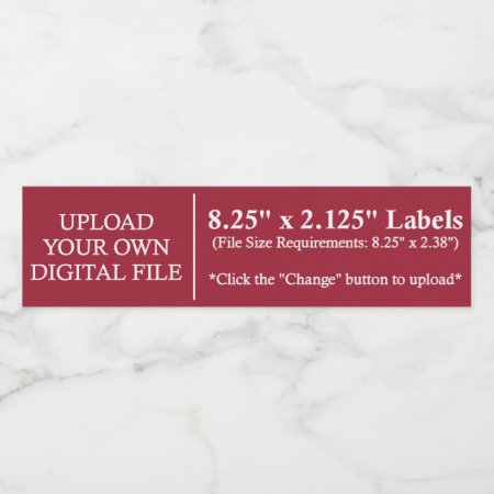 Upload Your Own Water Bottle Labels | 8.25"x2.125"