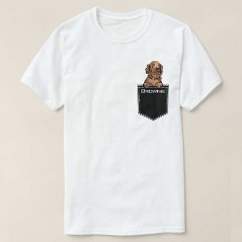 Upload Your Pet Name Custom Golden Retriever T_Shirt