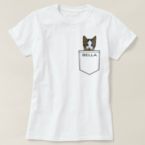 Upload Your Pet Photo and Pets Name Custom T_Shirt