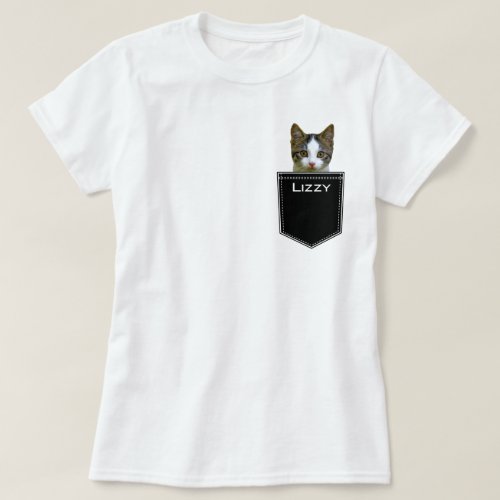 Upload Your Pet Photo and Pets Name Customized T_Shirt