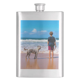 Upload Your Pet Photo Flask Personalized Gift