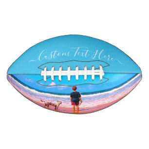 Upload Your Pet Photo Football Custom Text Name