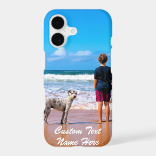 Upload Your Pet Photo iPhone Case Gift Custom Text