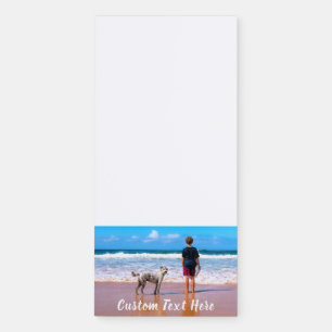 Upload Your Pet Photo Magnetic Notepad Add Text