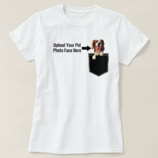 Upload Your Pet Photo Print Pocket Customized T-Shirt