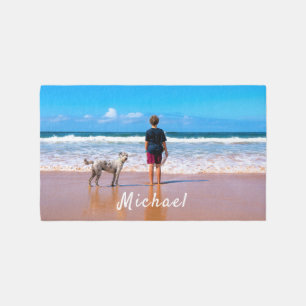 Upload Your Pet Photo Rug Gift Personalized Name