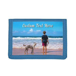 Upload Your Pet Photo Wallet Gift Custom Text Name