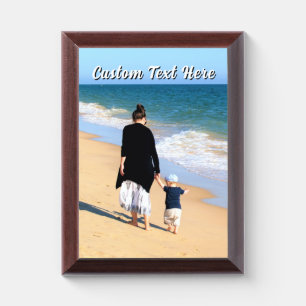 Upload Your Photo Award Plaque Personalized Text