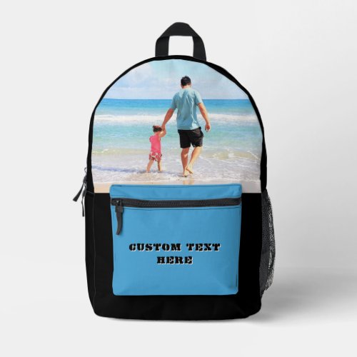 Upload Your Photo Backpack Gift Add Custom Text