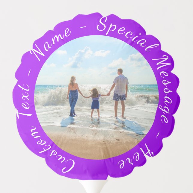 Upload Your Photo Balloon Personalized Text (Back)