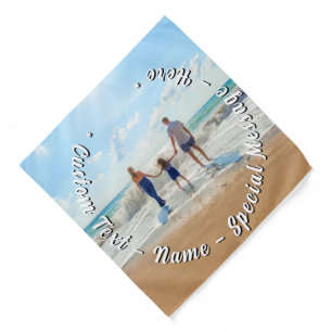 Upload Your Photo Bandana Add Text Name