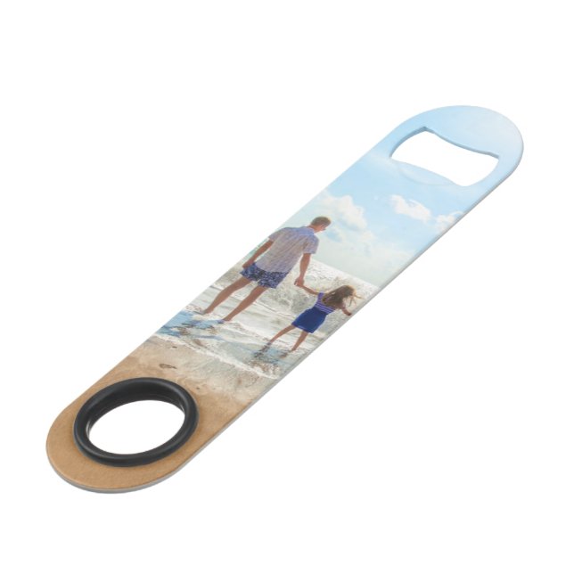 Upload Your Photo Bar Key Personalized Gift (Back Angled)
