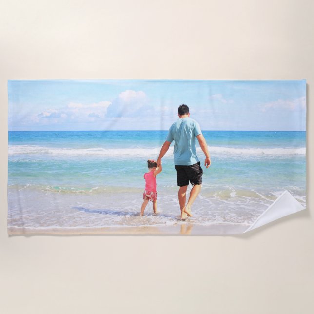 Upload Your Photo Beach Towel (Front)