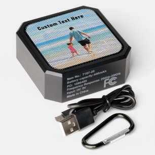 Upload Your Photo Bluetooth Speaker Custom Text
