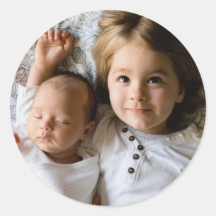 Upload your photo classic round sticker