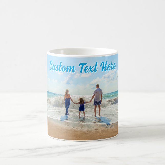 Upload Your Photo Coffee Mug Personalized Text (Center)