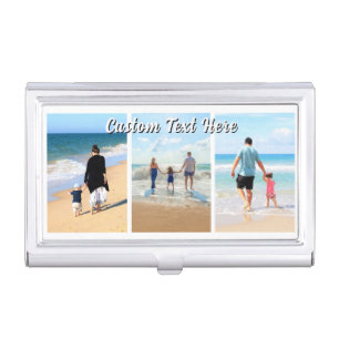 Upload Your Photo Collage Business Card Case Gift