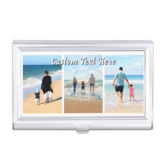 Upload Your Photo Collage Business Card Case Gift