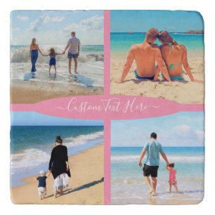 Upload Your Photo Collage Photo Trivet Custom Text