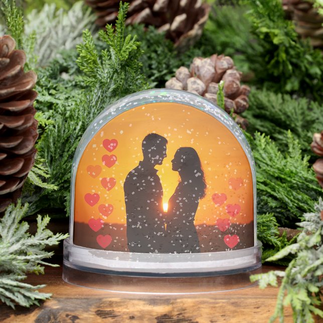 Upload your photo Couple heart Snow Globe (Winter)