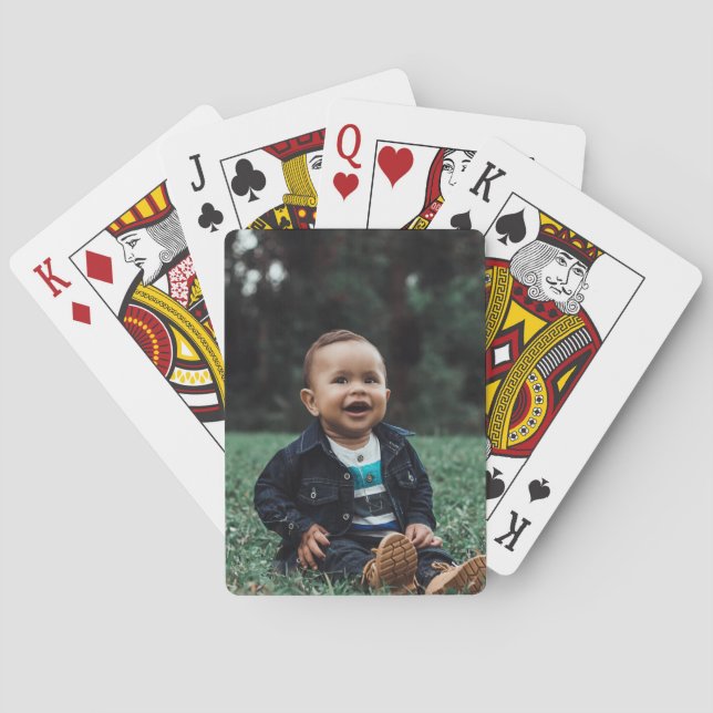 Upload Your Photo Custom Personalized Poker Cards (Back)