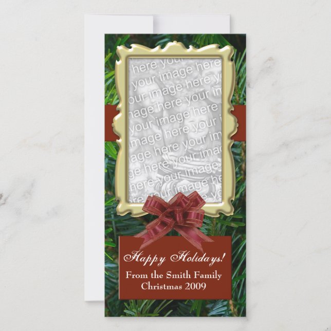 Upload Your Photo, Designer Flat Holiday Cards (Front)