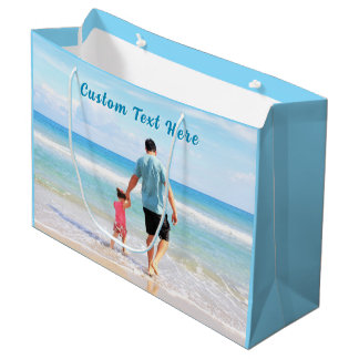 Upload Your Photo Gift Bag Add Custom Text Name