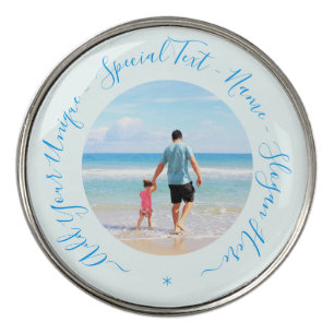 Upload Your Photo Golf Ball Markers Custom Text