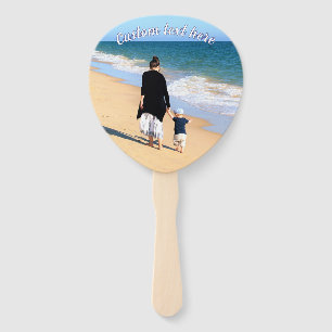 Upload Your Photo Hand Fans Gift Custom Text Name
