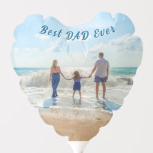 Upload Your Photo Heart Balloon Gift Best DAD Ever