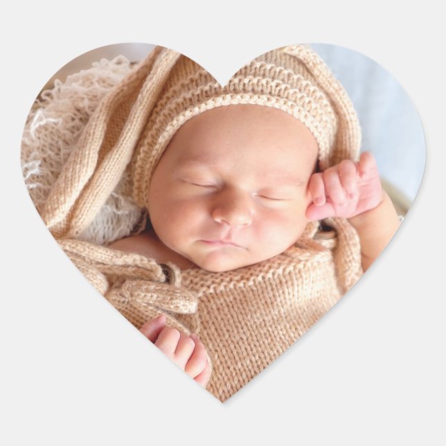 Upload your photo heart sticker (Front)