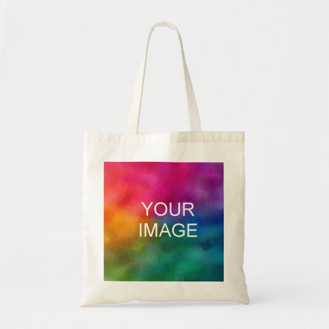Upload Your Photo Image Business Company Logo Tote Bag (Front)