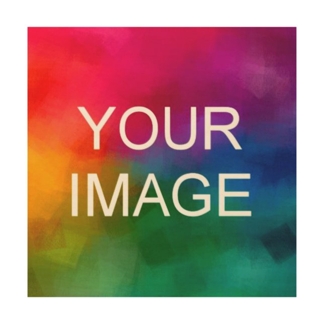 Upload Your Photo Image Logo Template High Class Wood Wall Art (Front)