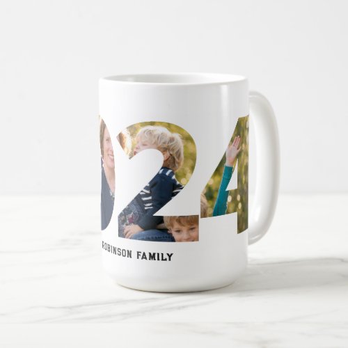 Upload Your Photo in New Year Number 2024 Coffee Mug