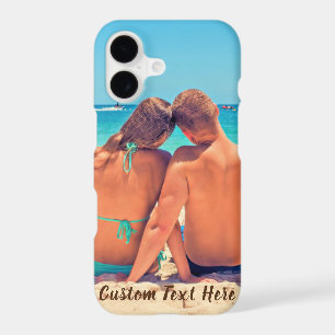 Upload Your Photo iPhone Case Personalized Text