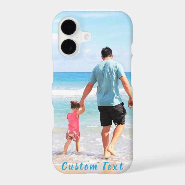 Upload Your Photo iPhone Case Personalized Text (Back)