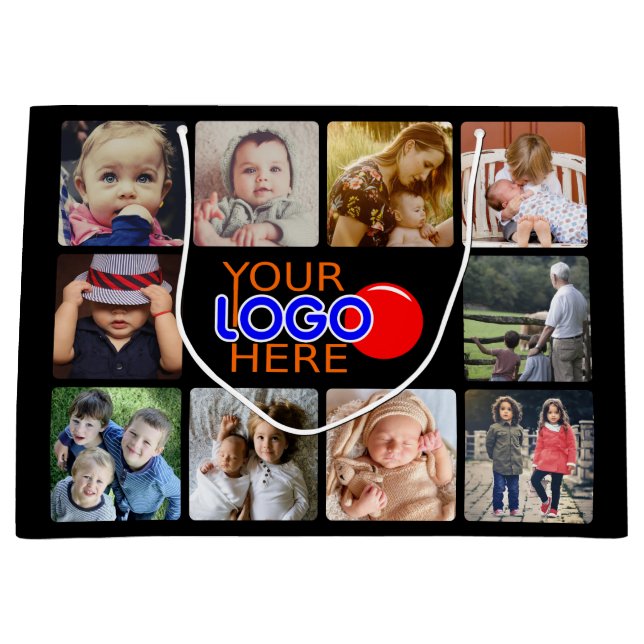 Upload your photo large gift bag (Front)