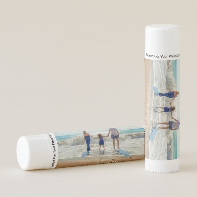 Upload Your Photo Lip Balm Gift Custom Text (Front)
