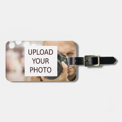 Upload your photo luggage tag