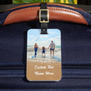 Upload Your Photo Luggage Tag Personalized Text