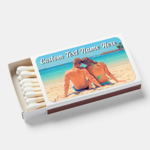 Upload Your Photo Matchboxes Gift Personalize Text