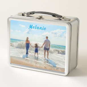 Upload Your Photo Metal Lunch Box Add Custom Name