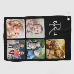 Upload your photo name monogrammed golf towel
