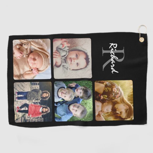 Upload your photo name monogrammed golf towel