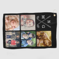 Upload your photo name monogrammed golf towel